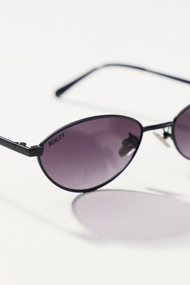 Reality Eyewear Slim Oval Metal Sunglasses #2