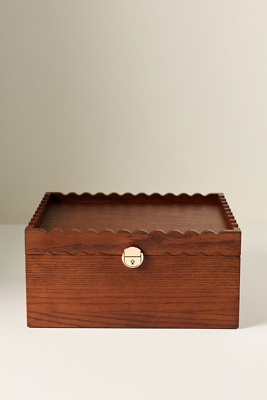 Curio Blvd 2-in1 Oak Jewelry Keepsake Case (Light Brown)