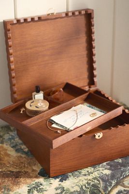 Curio Blvd 2-in1 Oak Jewelry Keepsake Case