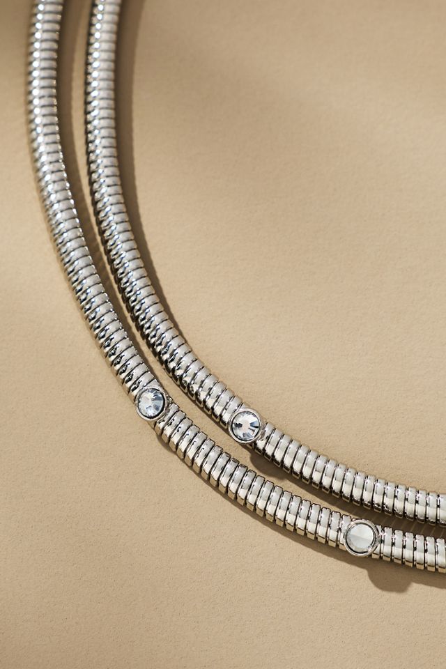 Crystal Double Collar Necklace #1
