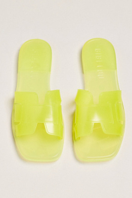 Bibi Lou Holly Jelly Slides In Yellow