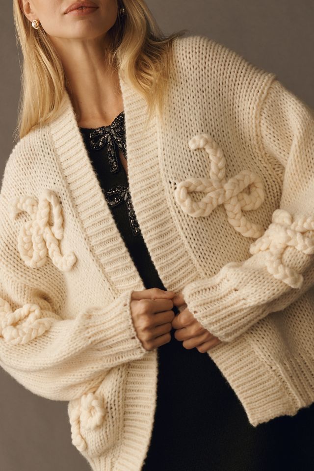 Maeve 3D Embroidered Cardigan Sweater #1