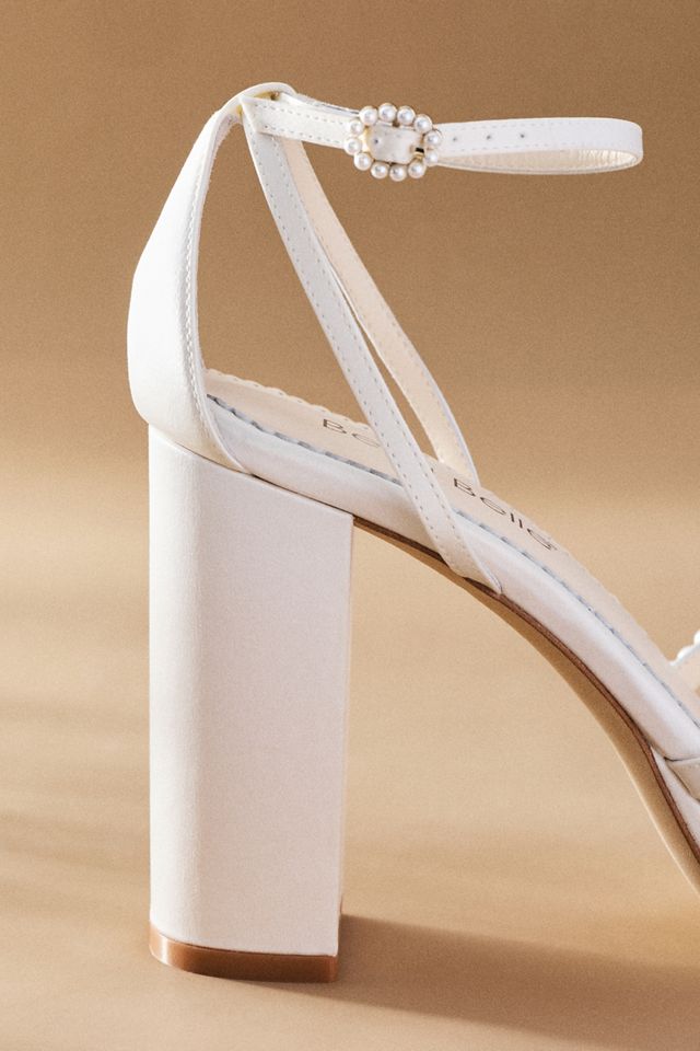 Bella Belle Lola Pearl Open-Toe Platform Block Heels #2