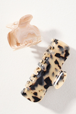 Tortoiseshell Hair Claws, Set of 2 | Anthropologie display picture 3