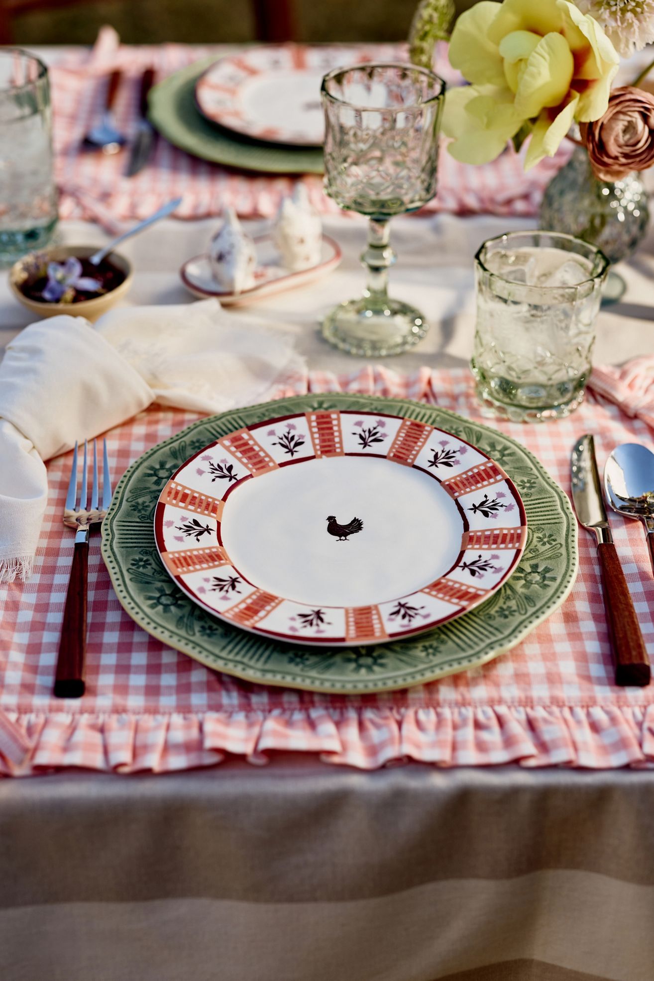 Millie Stoneware Dessert Plate - Chicken, One Size
