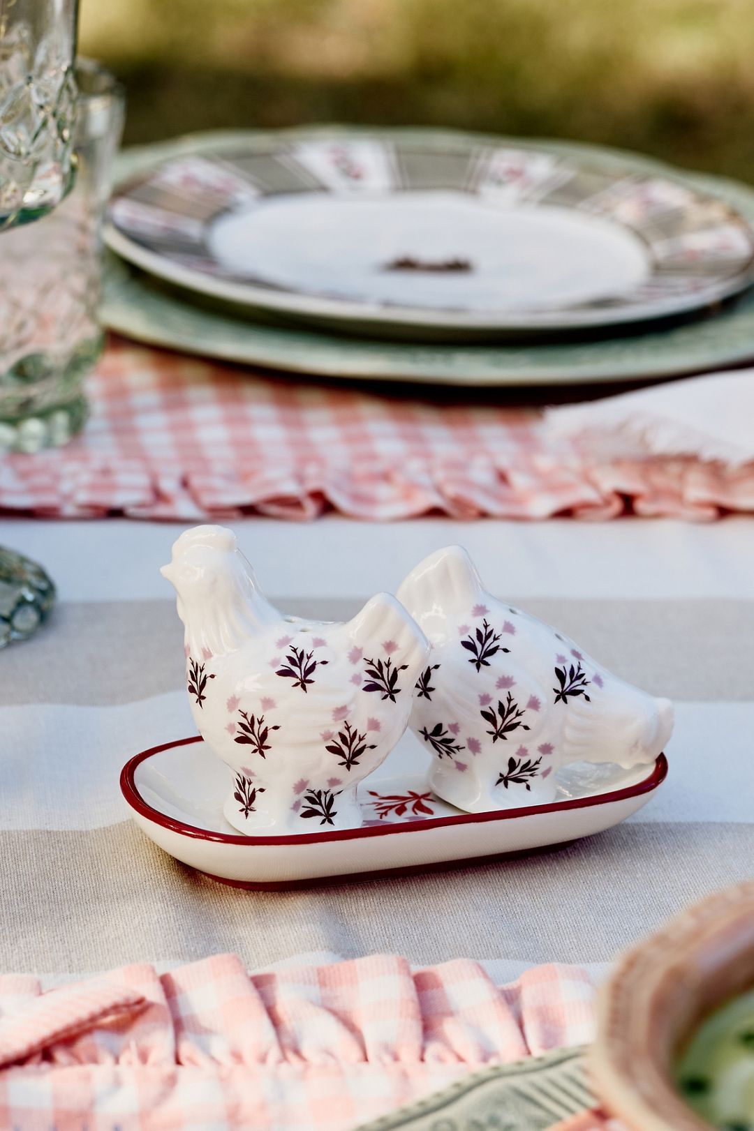 Millie Stoneware Salt & Pepper - Purple Pattern, One Size