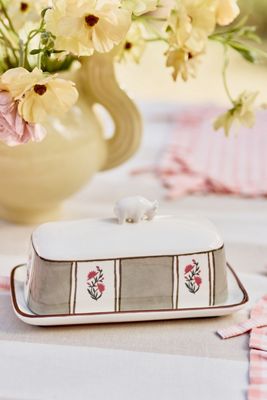 Millie Stoneware Cow Butter Dish