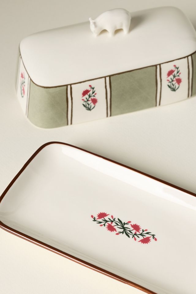 Millie Stoneware Cow Butter Dish #2
