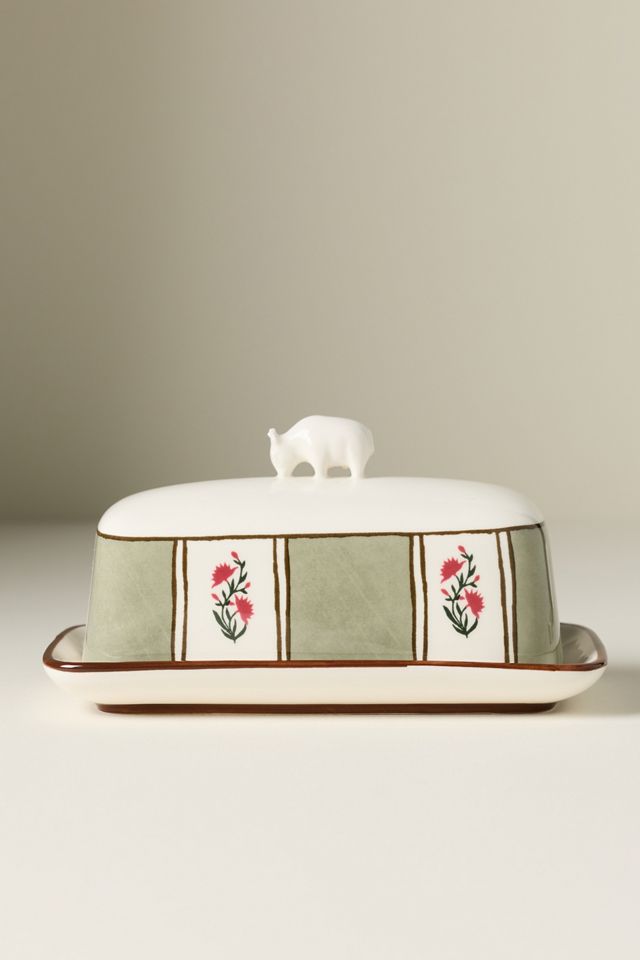 Millie Stoneware Cow Butter Dish #1