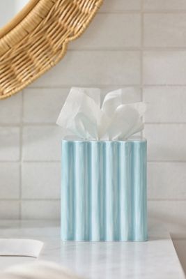 Ruffled Enamel Tissue Box