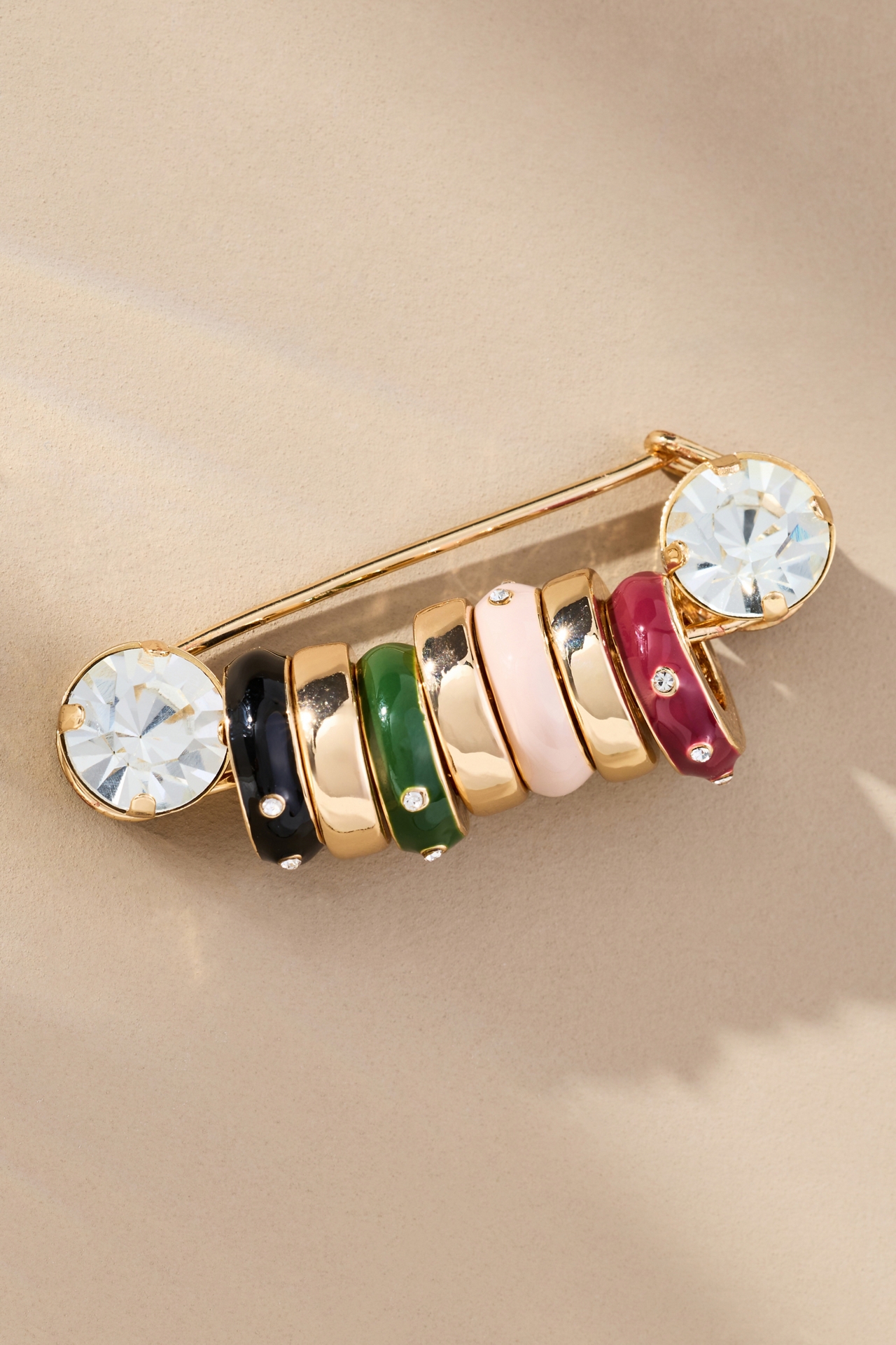 Paperclip Donut Charm Brooch