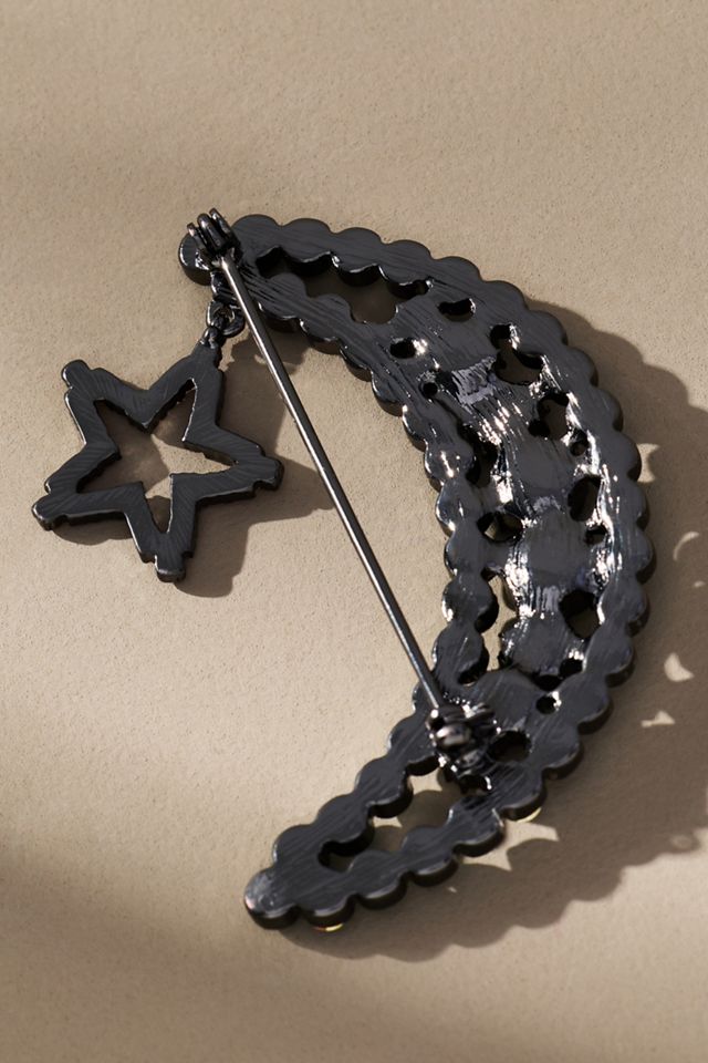 Mixed Crystal Animal Icon Brooch #2