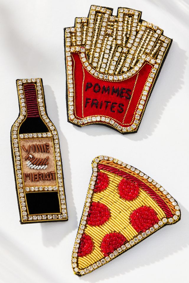 Large Beaded Icon Brooch #2