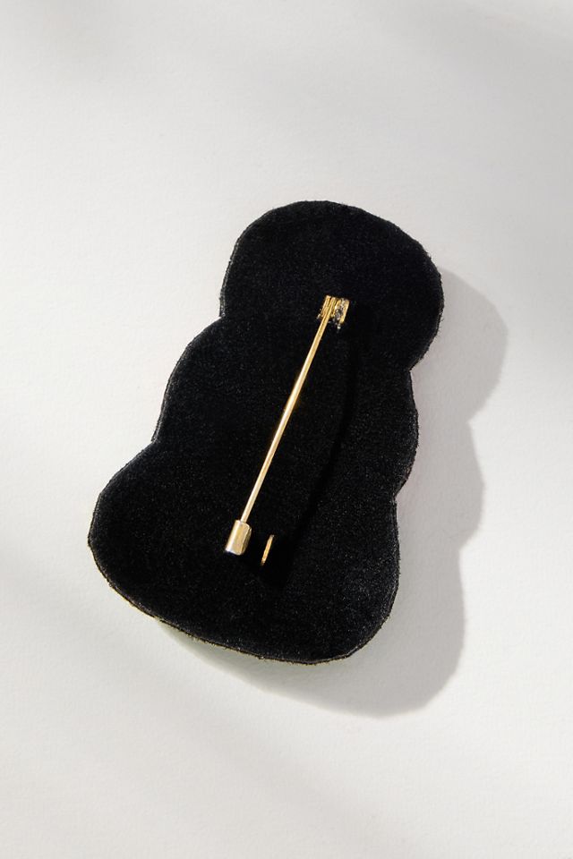 Small Beaded Icon Brooch #1