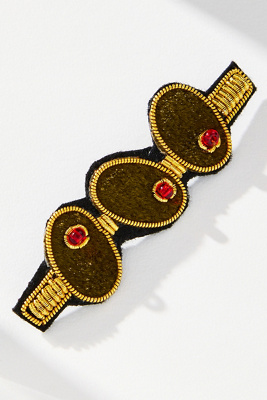 By Anthropologie Small Beaded Icon Brooch In Gold