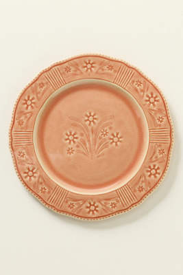 Anthropologie Aster Portuguese Dinner Plates, Set Of 4 In Brown