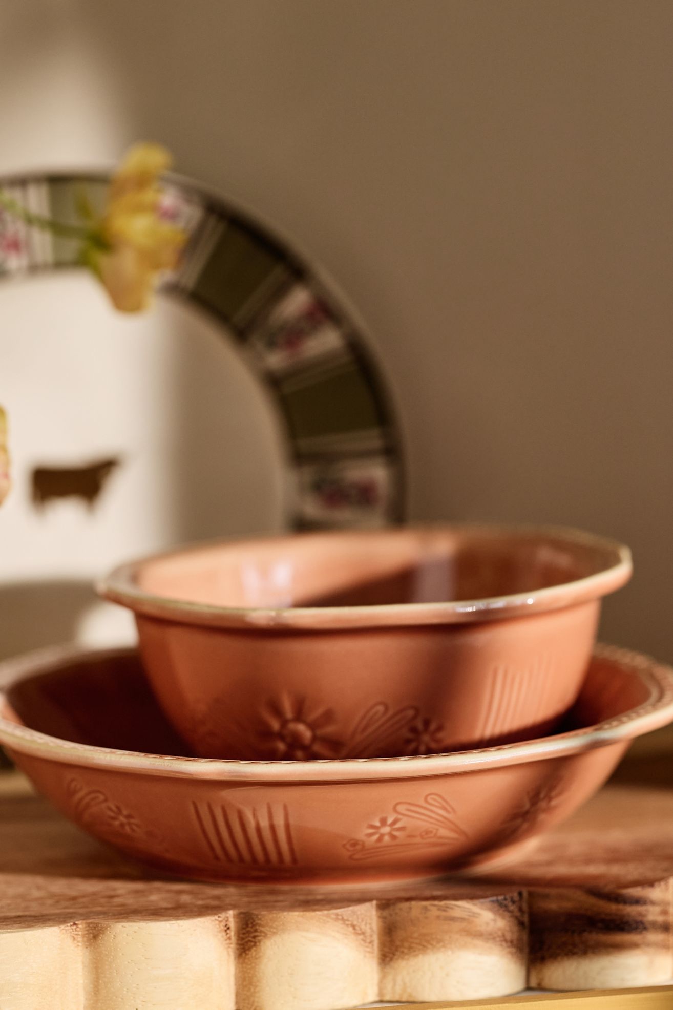Aster Portuguese Pasta Bowl, Set of 4 - Melon, Set Of 4