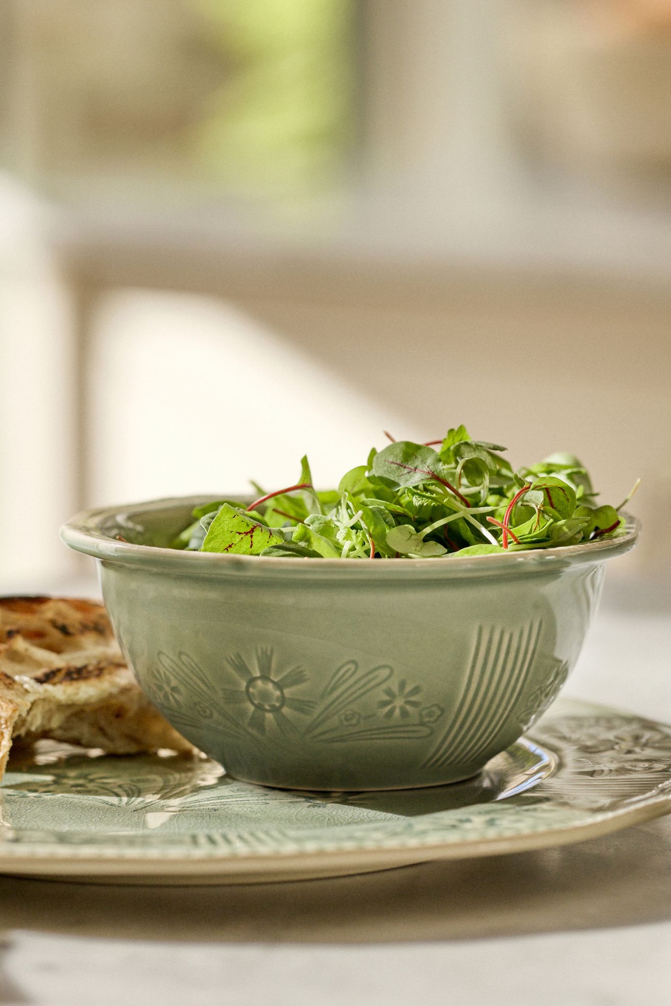 Aster Portuguese Cereal Bowls, Set of 4 - Sage, Set Of 4