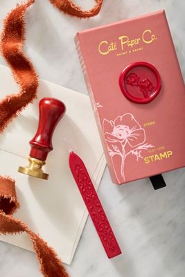 Poppy Brass Wax Stamp