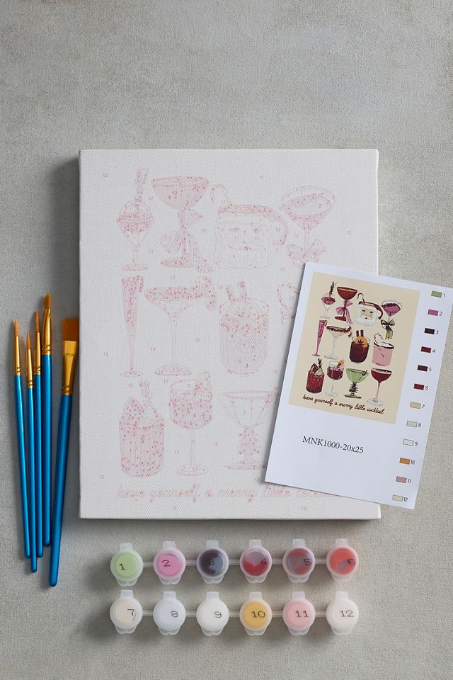 Merry Cocktails Paint by Numbers Kit #1