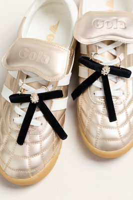 By Anthropologie Velvet Bow Shoe Charm In Multi
