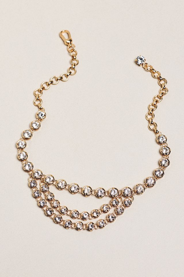 By Anthropologie Stiefelkette mit Strasssteinen #1