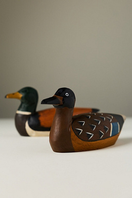 Wooden Mallard Decorative Object | AnthroHome