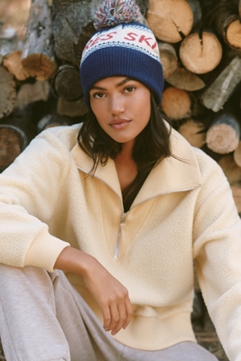 By Anthropologie Après Ski Pom Pom Beanie In Blue