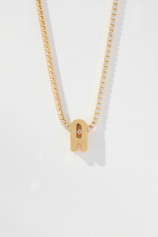 Small Shimmered Monogram Necklace #2