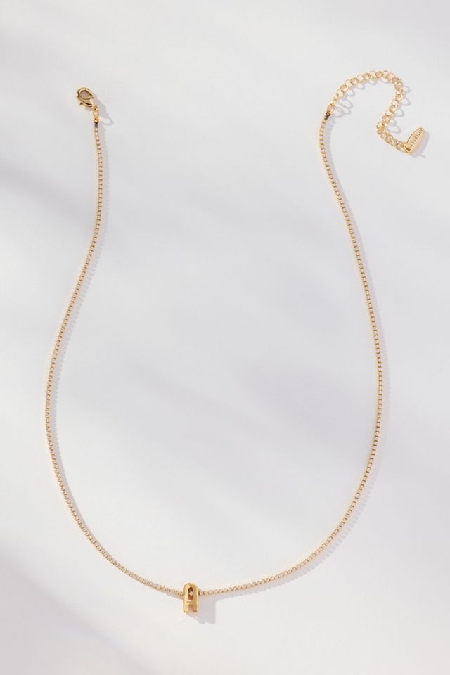 Small Shimmered Monogram Necklace #1