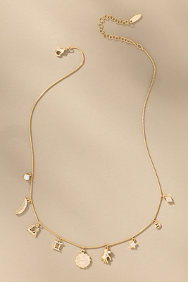 By Anthropologie Zodiac Charm Necklace In Gold