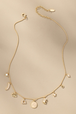By Anthropologie Zodiac Charm Necklace In Gold