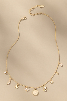 By Anthropologie Zodiac Charm Necklace In Gold