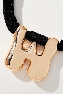 By Anthropologie Corded Bubble Letter Monogram Necklace