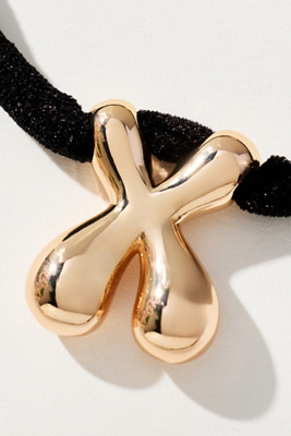 By Anthropologie Corded Bubble Letter Monogram Necklace