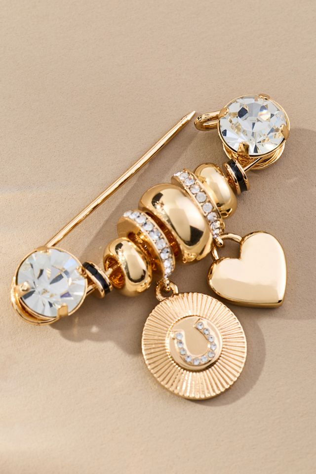 Charmed Crystal Paperclip Brooch #1