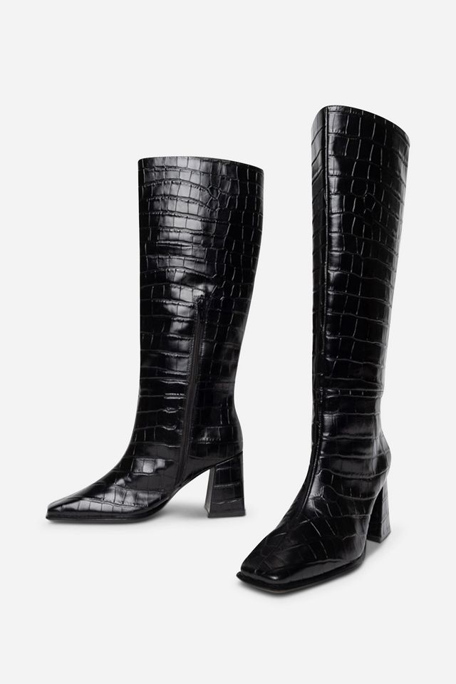 Intentionally Blank TGIF Embossed Croc Boots #2