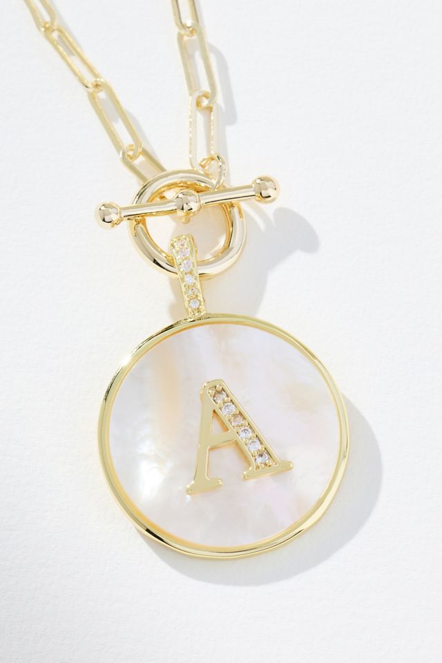 Melinda Maria Love Letters Initial Medallion Necklace #2