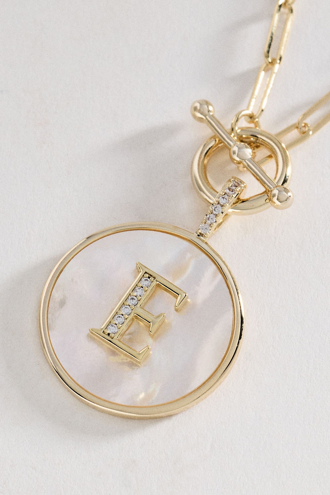 Melinda Maria Love Letters Medallion Monogram Necklace