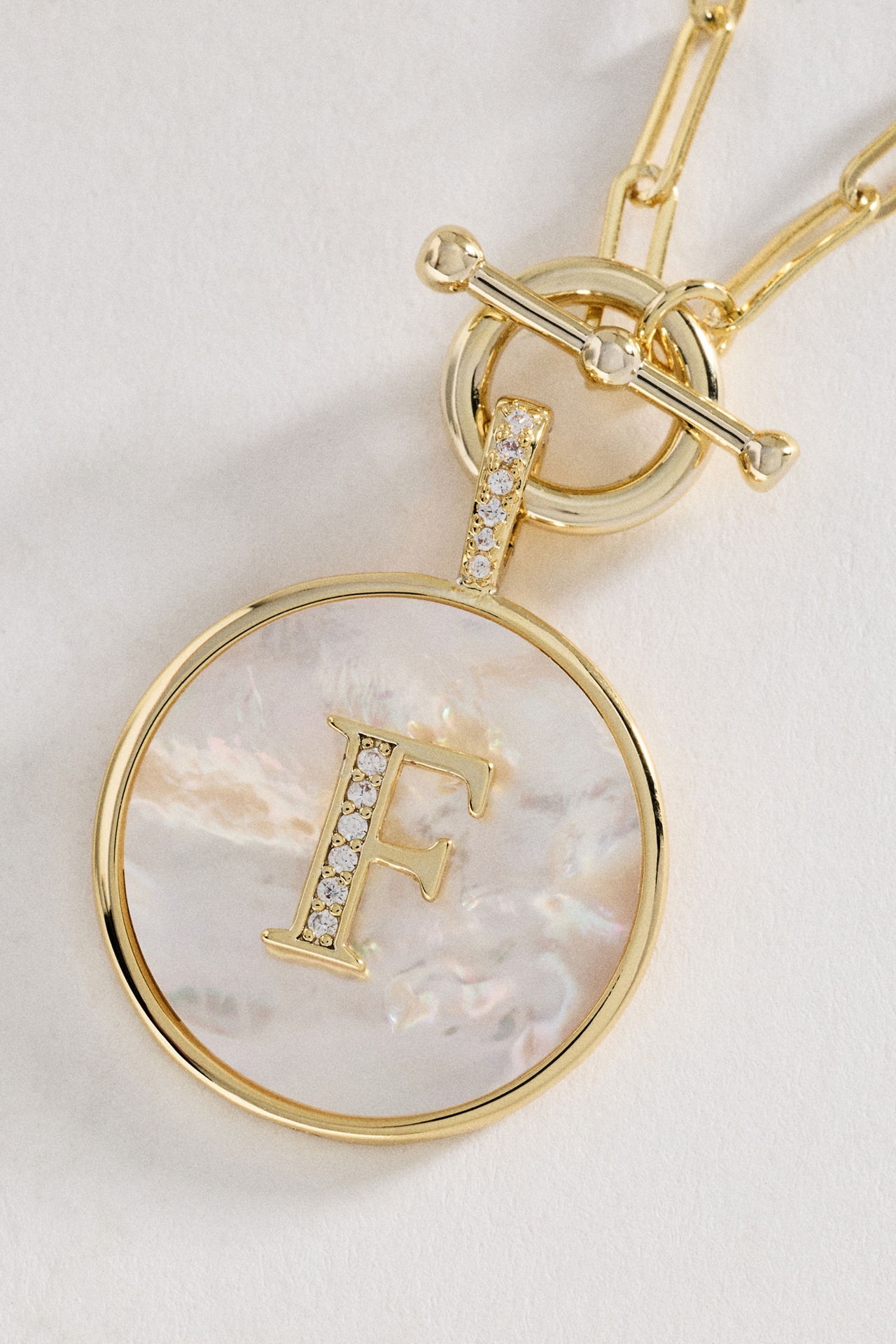 Melinda Maria Love Letters Initial Medallion Necklace