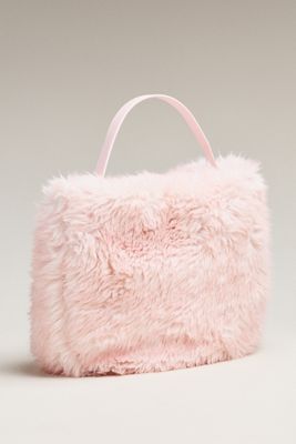 Faux Fur Slouchy Bucket Tote Bag