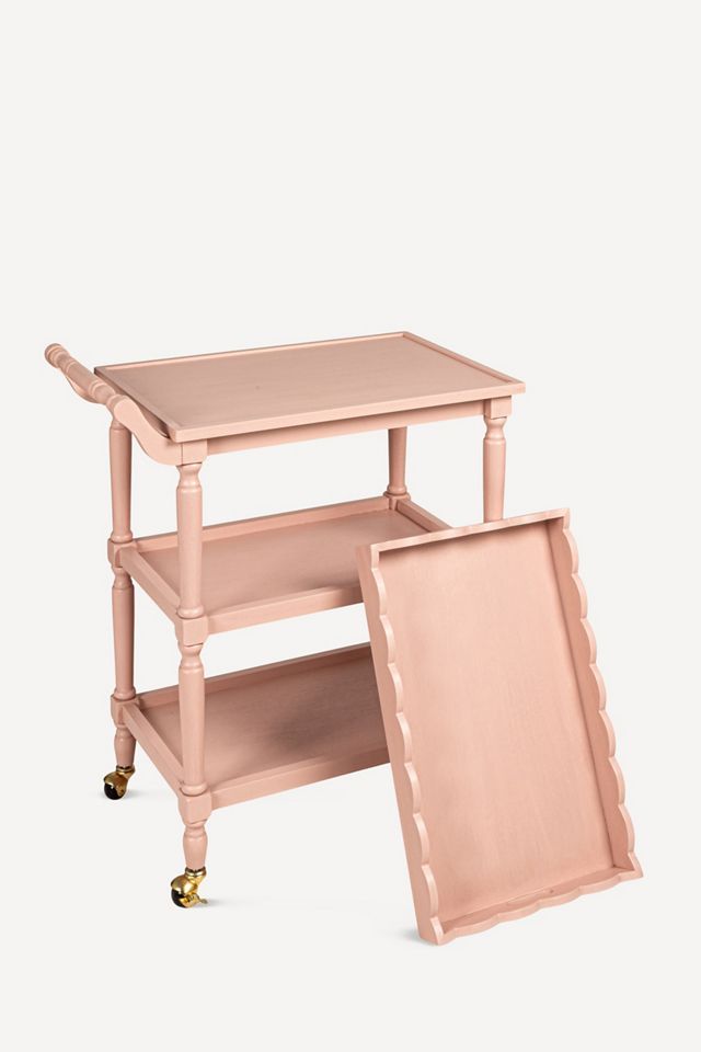 Three-Tier Scallop Tray Bar Cart #2