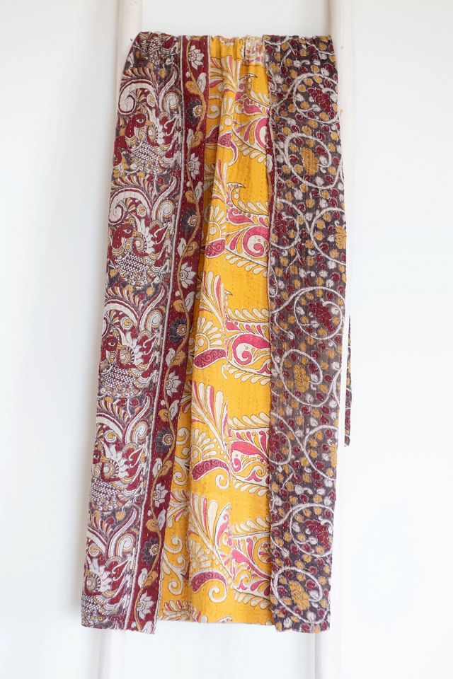 Roan Iris One-of-a-kind Kantha Quilted Throw Blanket No. 07335 #1