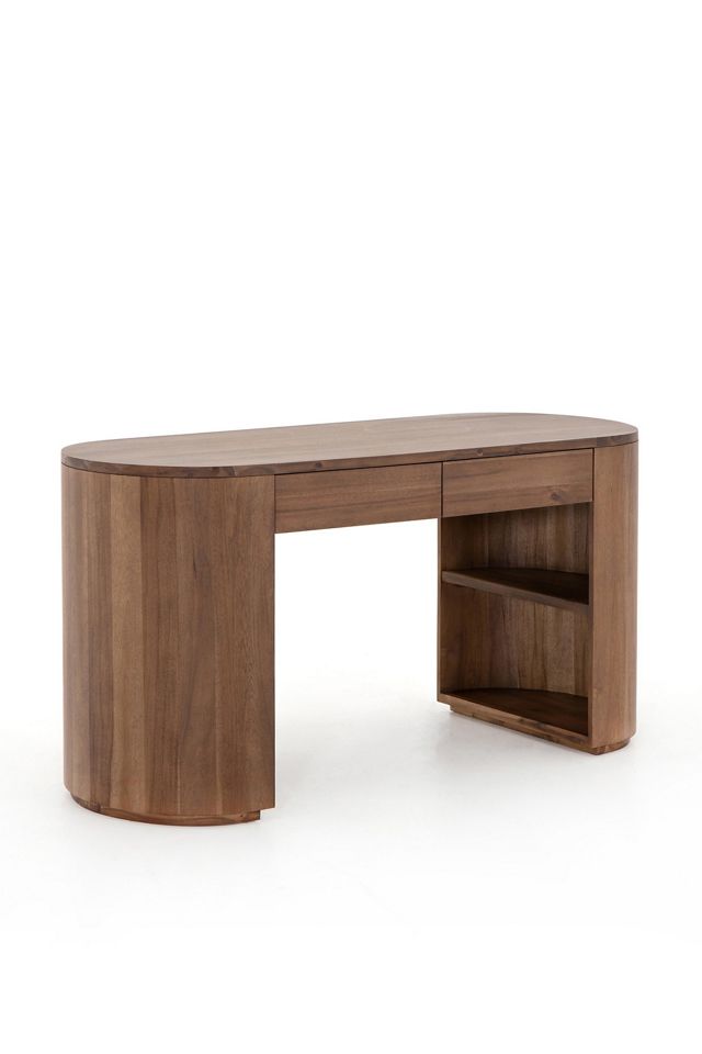 Pilar Oval Wood Desk #1
