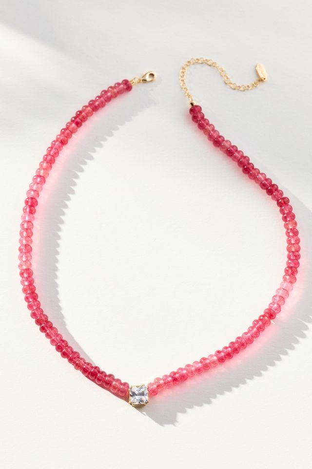 Beaded Birthstone Necklace #1