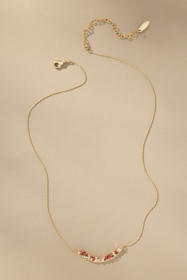 By Anthropologie Birthstone Bar Necklace In Gold