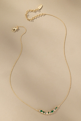 By Anthropologie Birthstone Bar Necklace In Gold