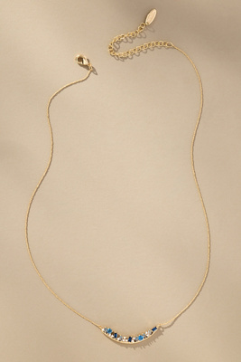 By Anthropologie Birthstone Bar Necklace In Multi