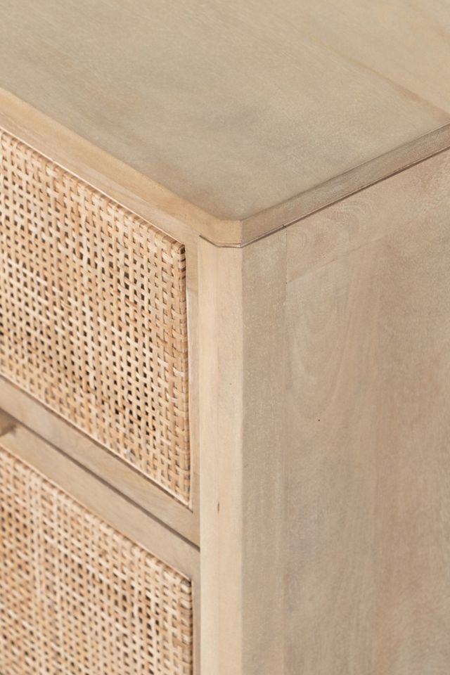 Sydney Six-Drawer Cane & Wood Dresser #6