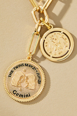By Anthropologie Zodiac Coin Necklace